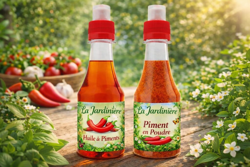 Accueil Le Duo Ardent de La Jardinière : Huile et Poudre de Piment